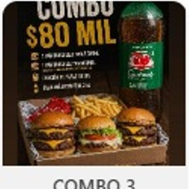 Combo 3 Hamburguer Promo